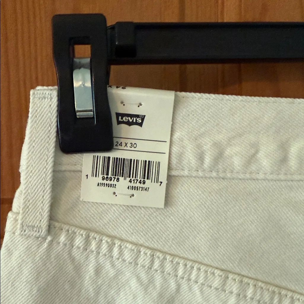Levi's 501 '90's Size 24x30 Women's Off White Cream Jeans NEW Straight Leg NWT - Image 7
