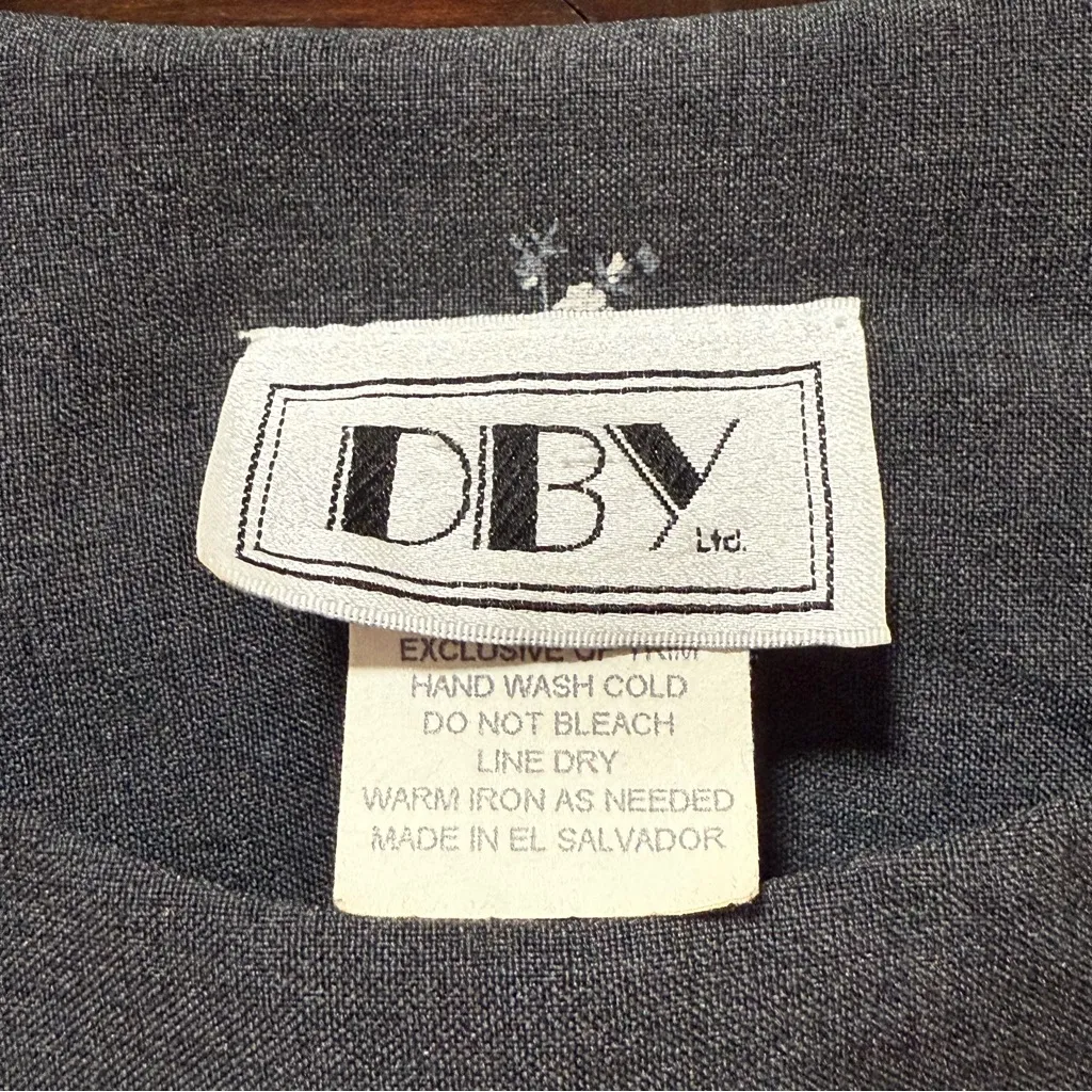 DBY LTD vintage Embroidered Mini Dress Gray Size undefined - Image 7