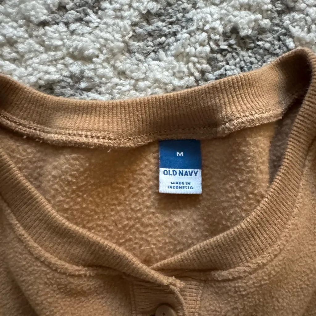 Old Navy  Fleece Henley Pajama Romper -- 3.5-inch inseam☁️ - Image 4