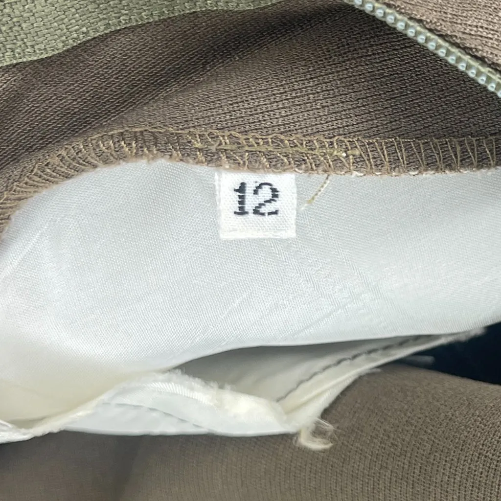 Bernard Zins Pants Womens Sz 12 Brown Wool Made In France 34x28 Lined High - Image 4