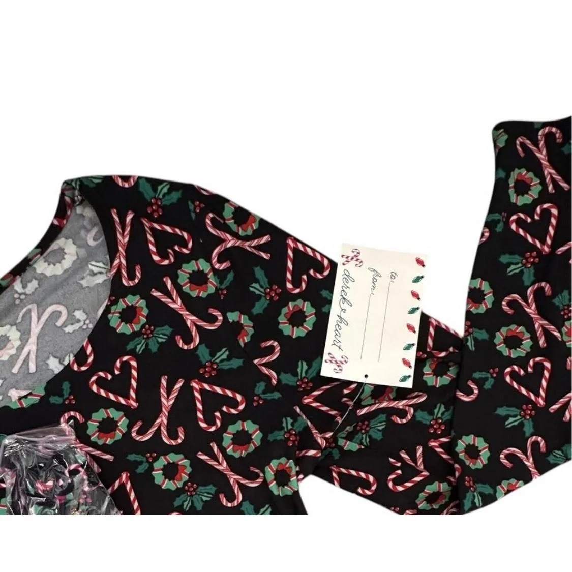 Allison Brittney Dress Womens Christmas Print Festive Holiday Long Sleeve - Image 6