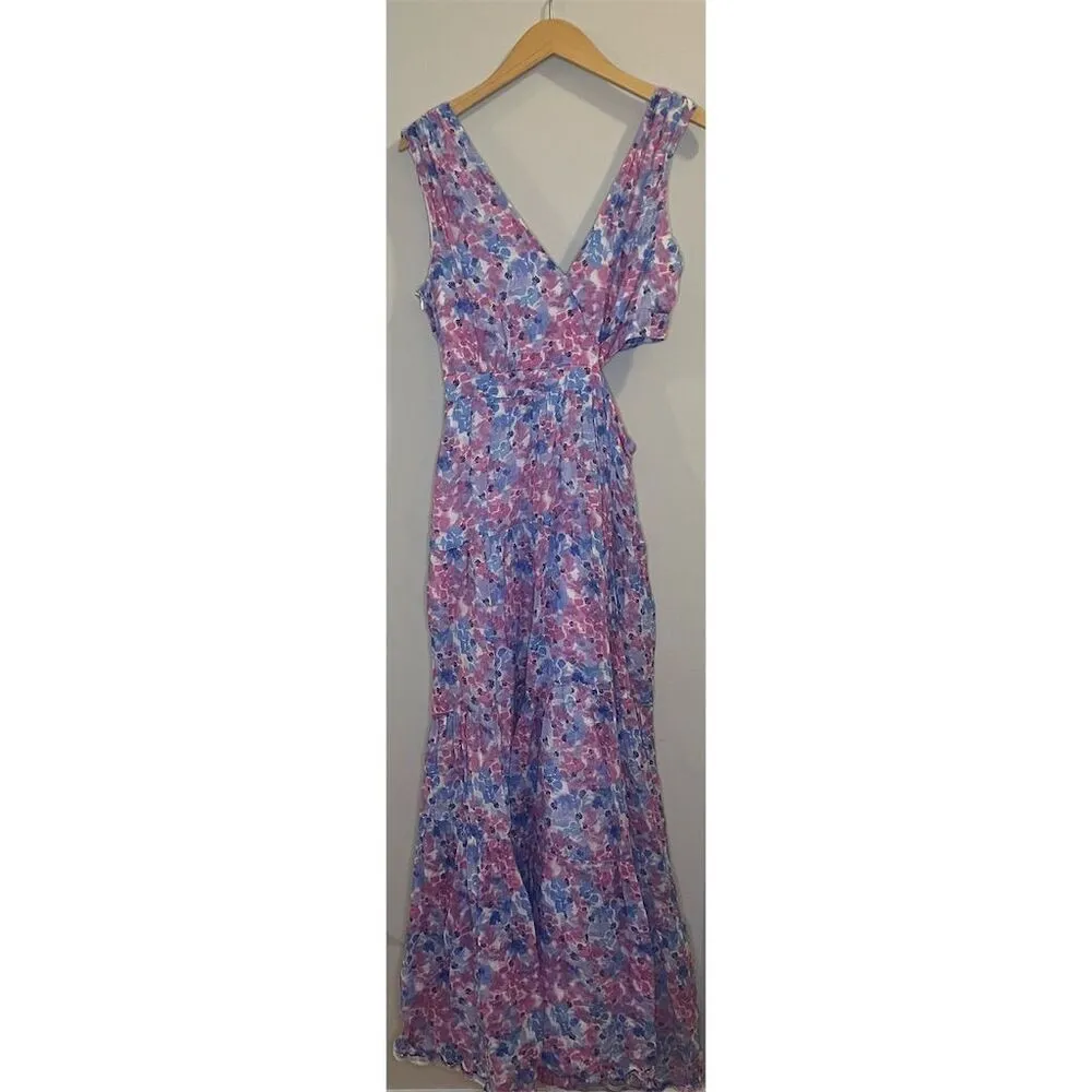 Nicholas Women's Floral Orchid Pink Maxi Dress Size 8 - Image 6