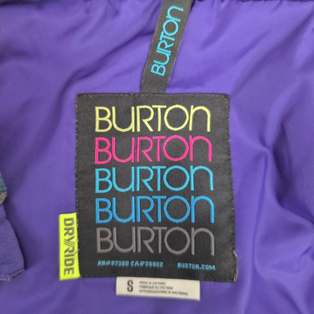 Ladies' Burton DryRide Snowboarding Winter Check Pattern Jacket Small - Image 2