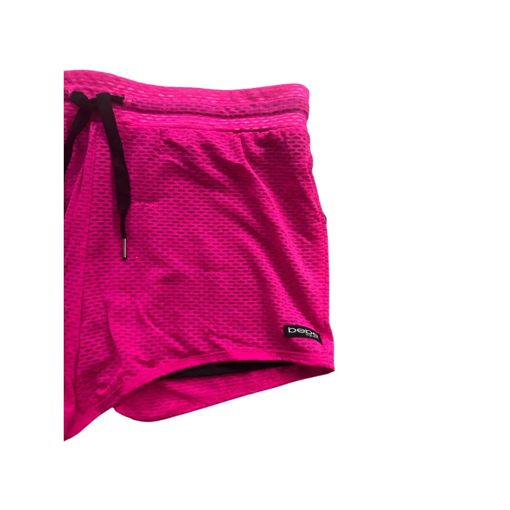 BEBE SPORT Pink Black Running Shorts Size XL NEW NWT - Image 5