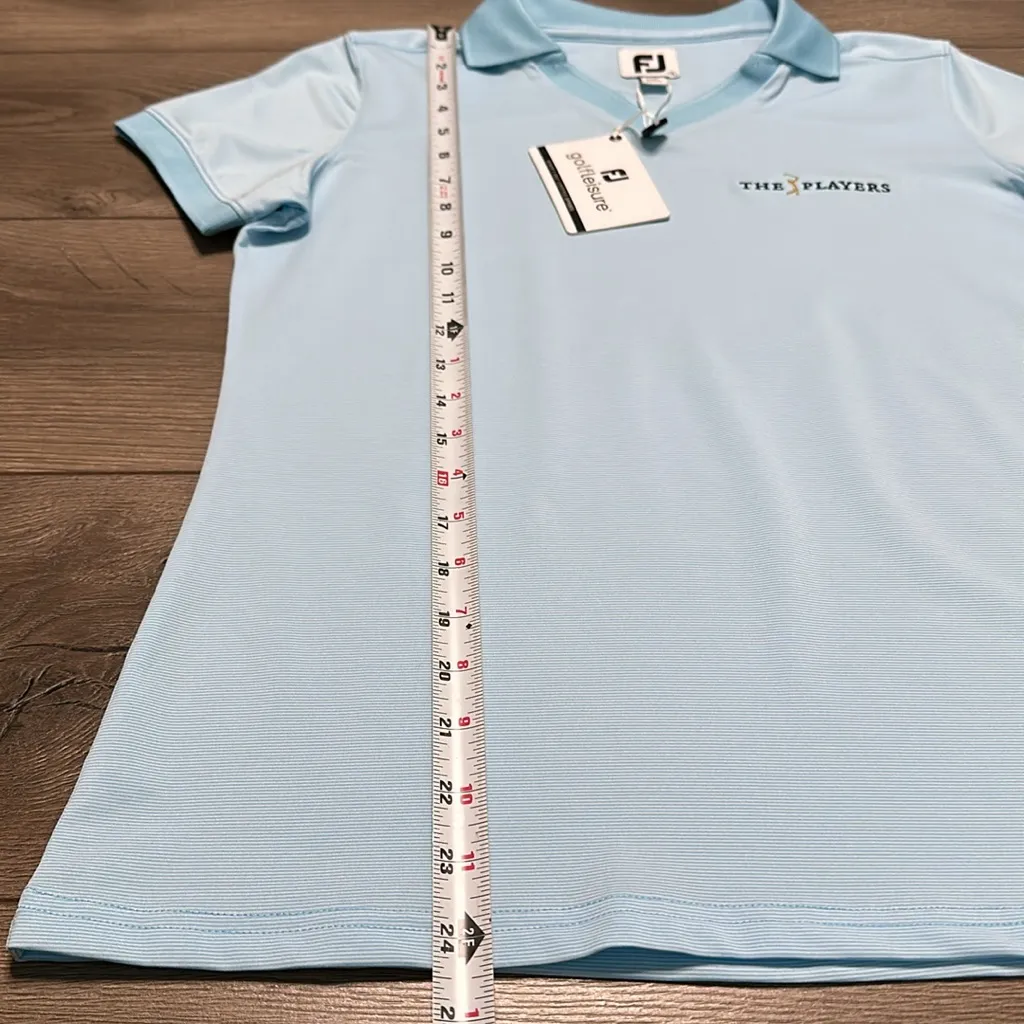 FootJoy The Players Blue Stripe Golf Polo Size Small‎ - Image 6