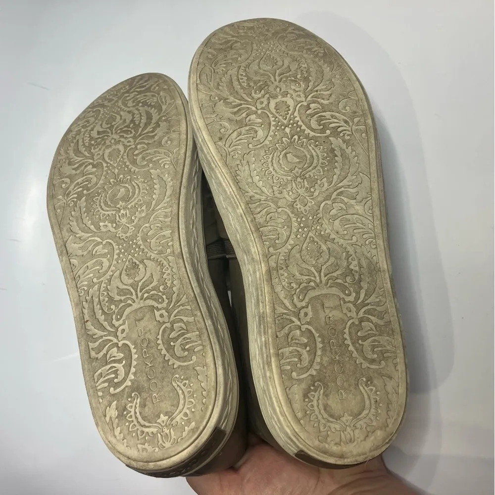 Rockport Willa Bow leather‎ slip on sneakers tan brown size 8.5 - Image 8