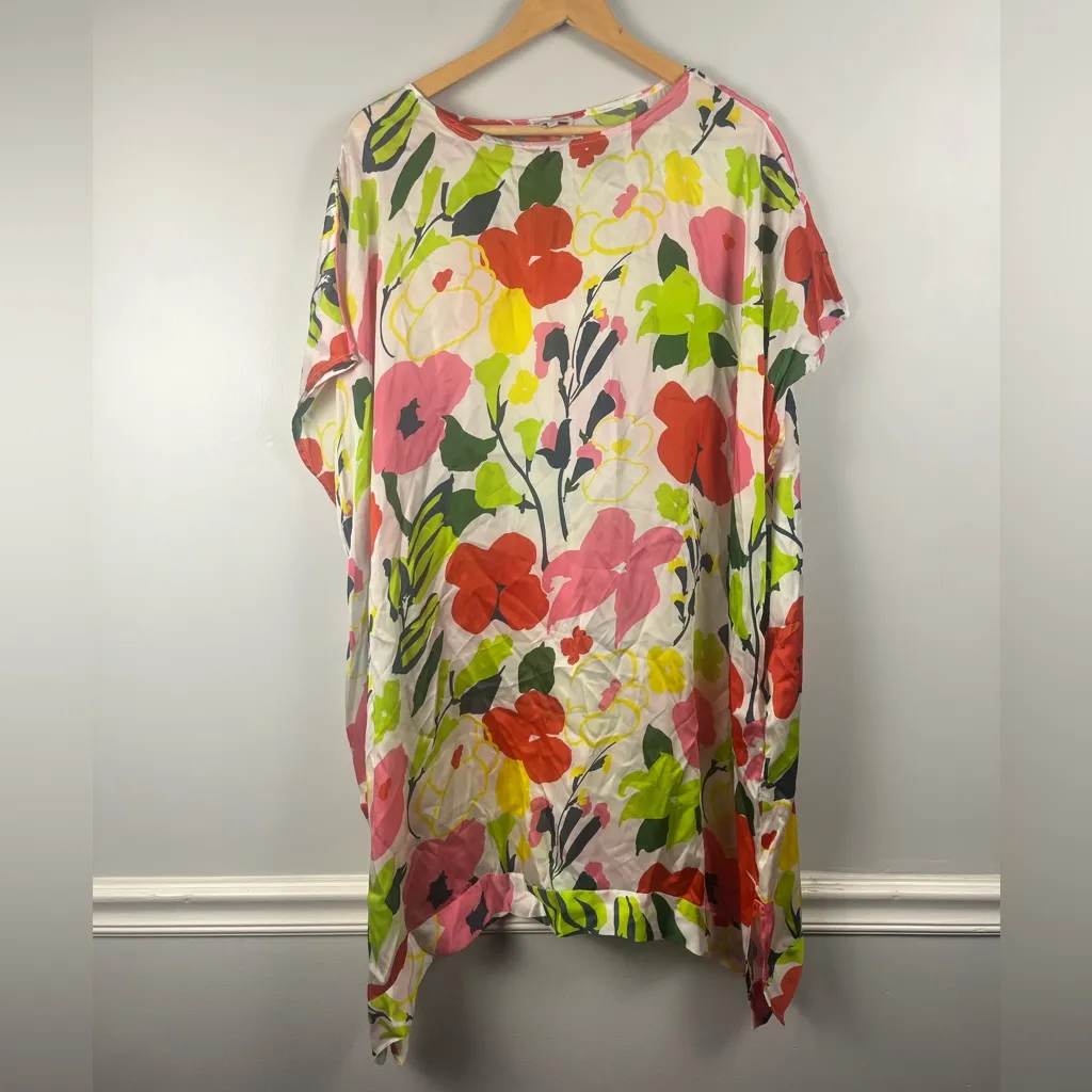 FRANCES VALENTINE Women's Luna Mini Dress Poppy Meadow, Oyster/Multi size 1 White - Image 3