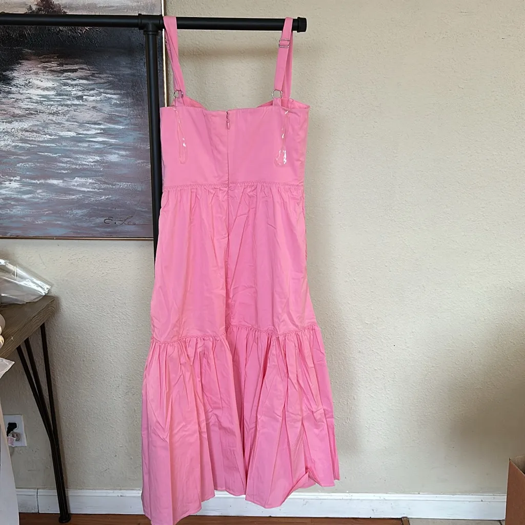 HOUSE OF CB L D-DD  'Elia' French Pink Midi Sundress NWOT size‎ L - Image 6
