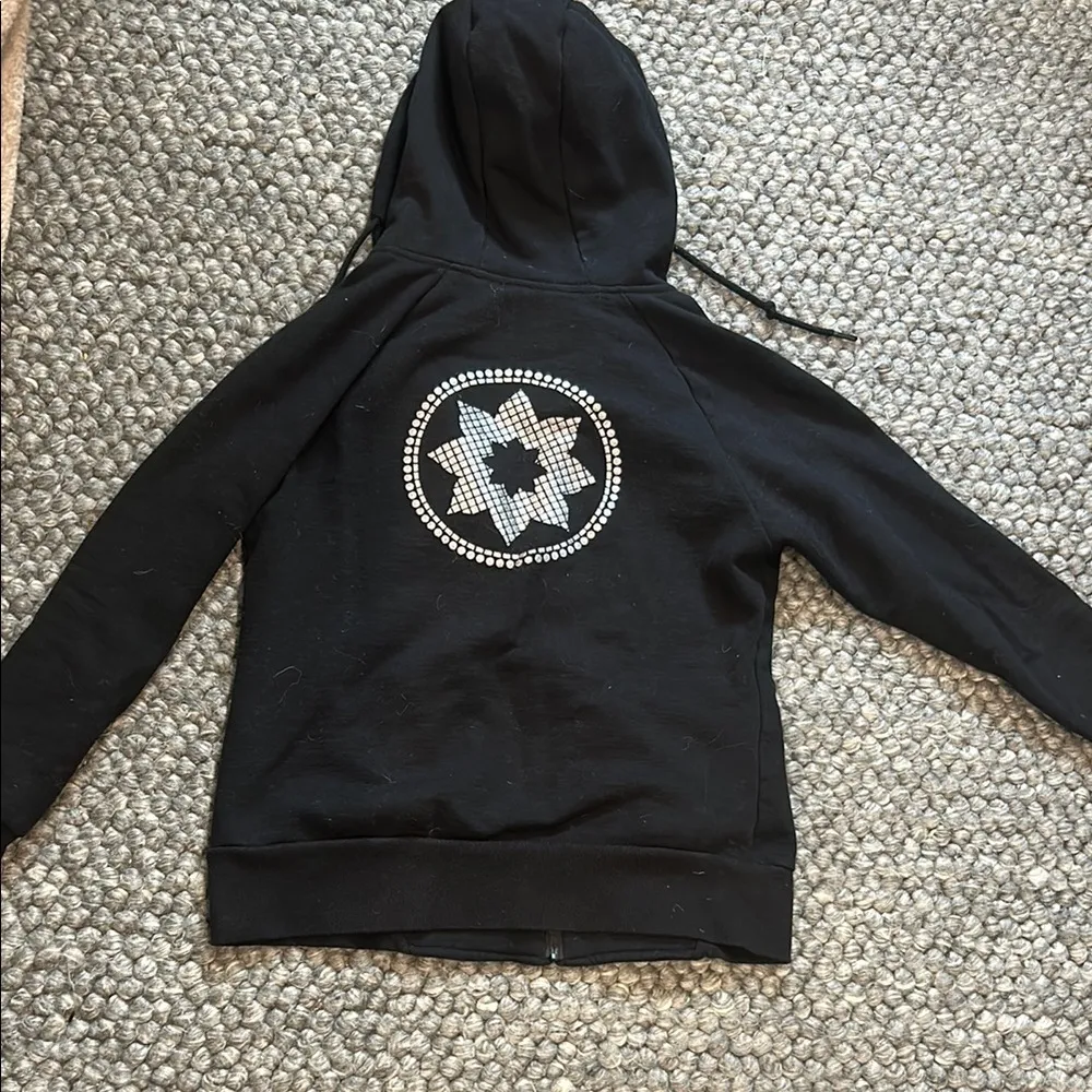 Tavi Noir Black Logo Zip Up Hoodie Size Small - Image 8