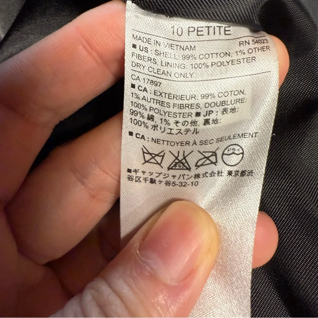 Banana Republic Purple Burgundy Tweed Black Fringe Blazer Military Buttons 10P - Image 5