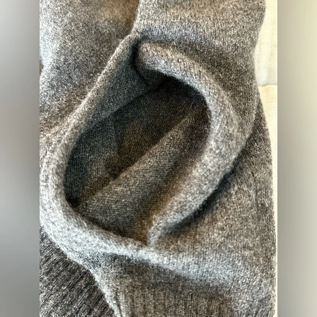 Quince Mongolian 100% Cashmere Open Cardigan Sweater NWT Size L color Charcoal - Image 9