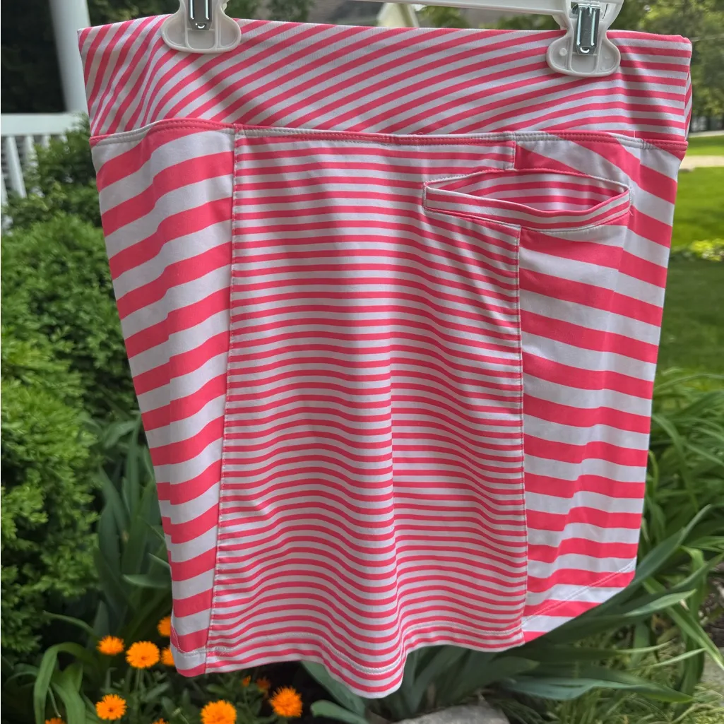 Nike Golf Pink and White Dri-FIT Skirt with shorts XS - Image 2