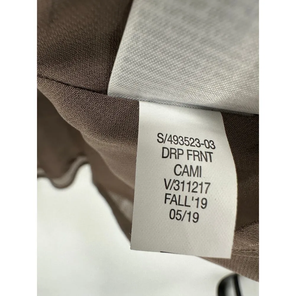 Banana Republic Velvet Tank Top Women XL Front Cami Boxy Crop Scoop Neck Dark - Image 6