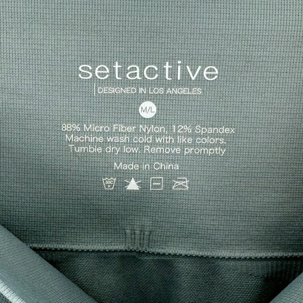 SETactive Blue Sculpt Flex Leggings Size M/L Set Active Yoga Pilates - Image 3
