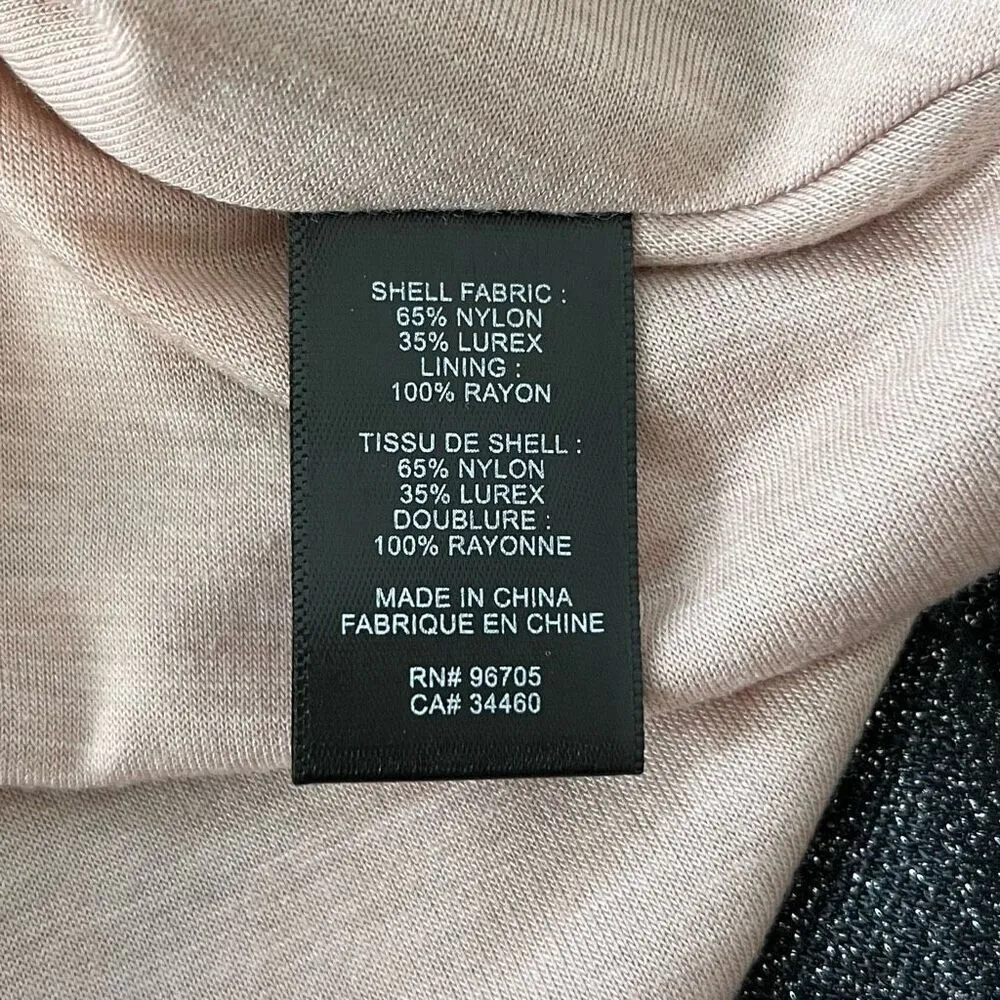 Rebecca Taylor Silver Mock Neck Mini Dress Ruched NWT Small - Image 6