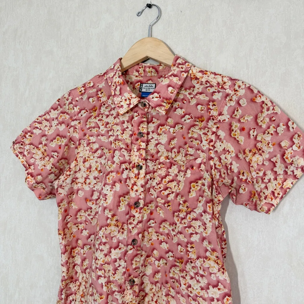 Kavu Women’s Girl Party Button Down Shirt Lightweight in Pretty Popcorn S - Image 3