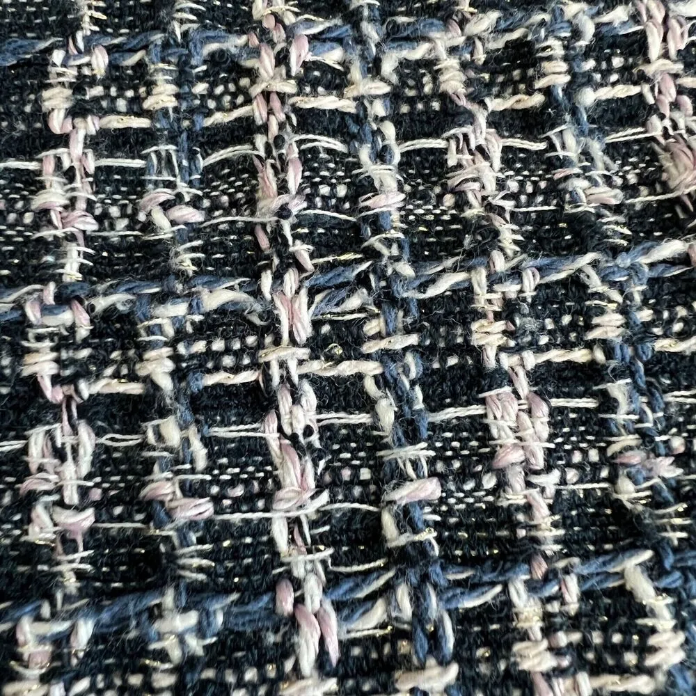 Ann Taylor Factory Top Womens Small Tweed Short Sleeve Multicolor - Image 4