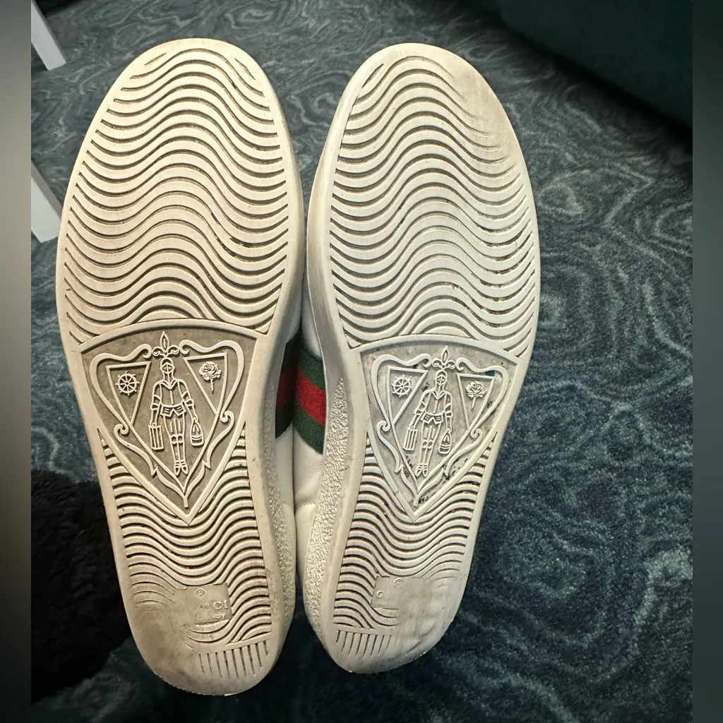 Gucci White Sneakers with Red and Green Stripes size EU 42 (USA 10 - Image 7