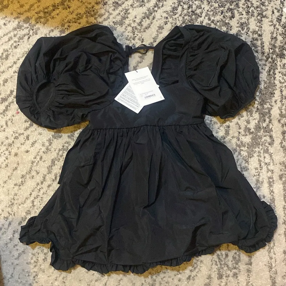 Cecilie Bahnsen Vega gathered taffeta top Size US 8 - Image 4