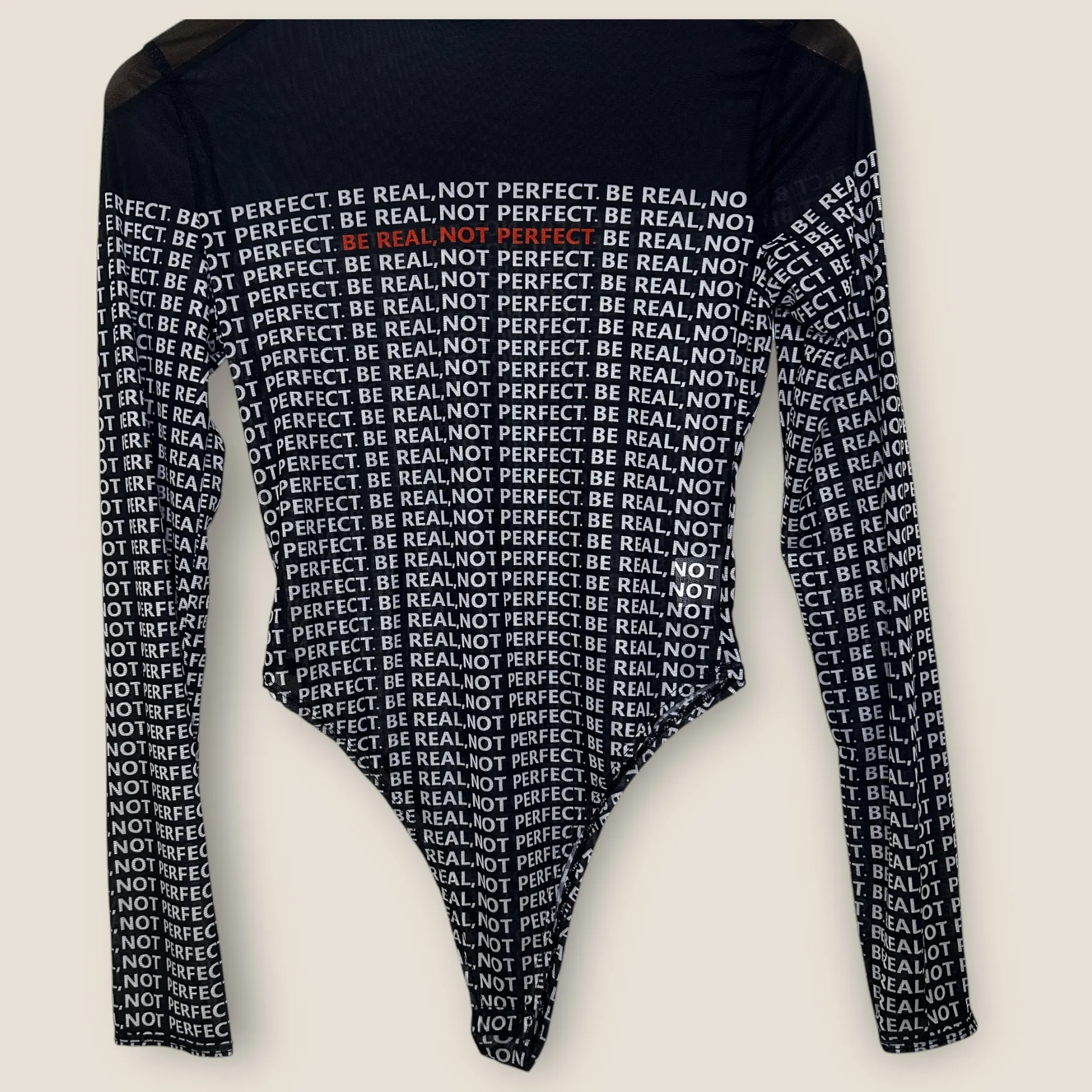 CuratedxEdit | NWT Be Real Mesh Long Sleeve Bodysuit | Size M | Black Size M - Image 7