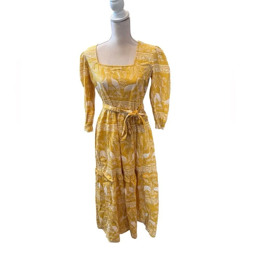 Beyond by Vera 1878 Poppy HARMONY GOLD Maxi Dress M Yellow Size M - Image 4
