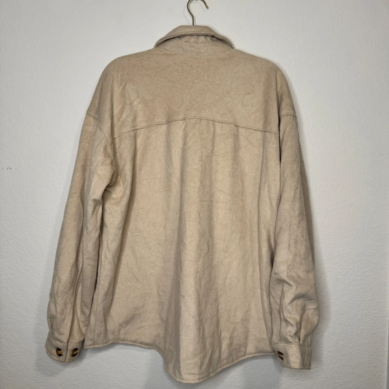 Thread & Supply Beige Shacket Brown Size XL - Image 9
