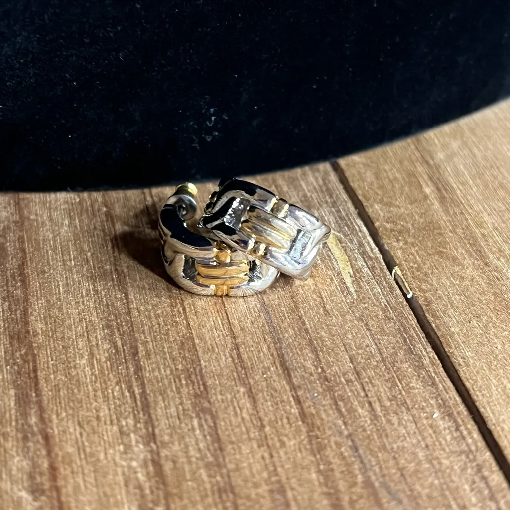 NWOT Premier Designs “Profile” Gold and Silver Hoops - Image 2