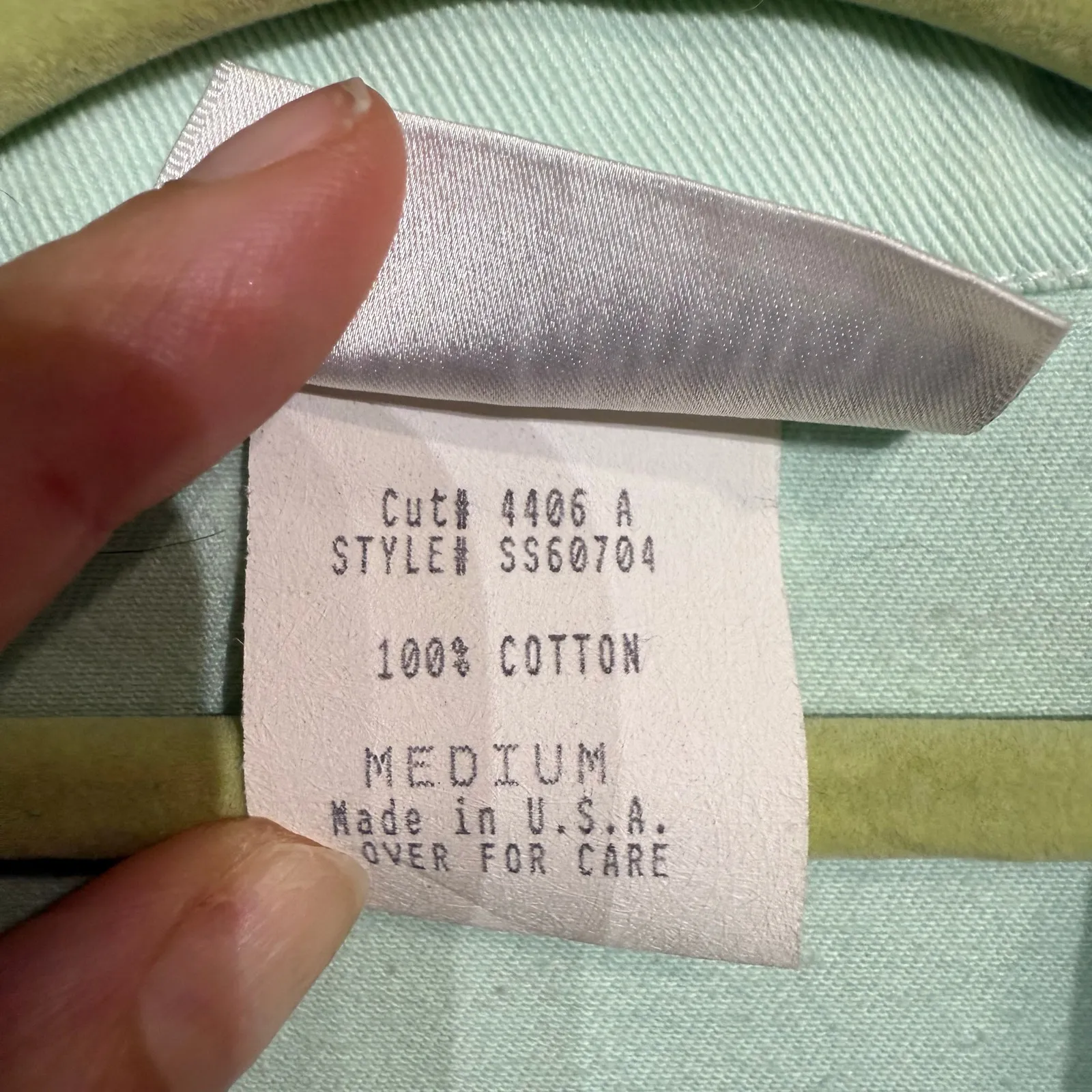 Saint Germain Mint Green Vintage Studded Jacket Sz M Size M - Image 8