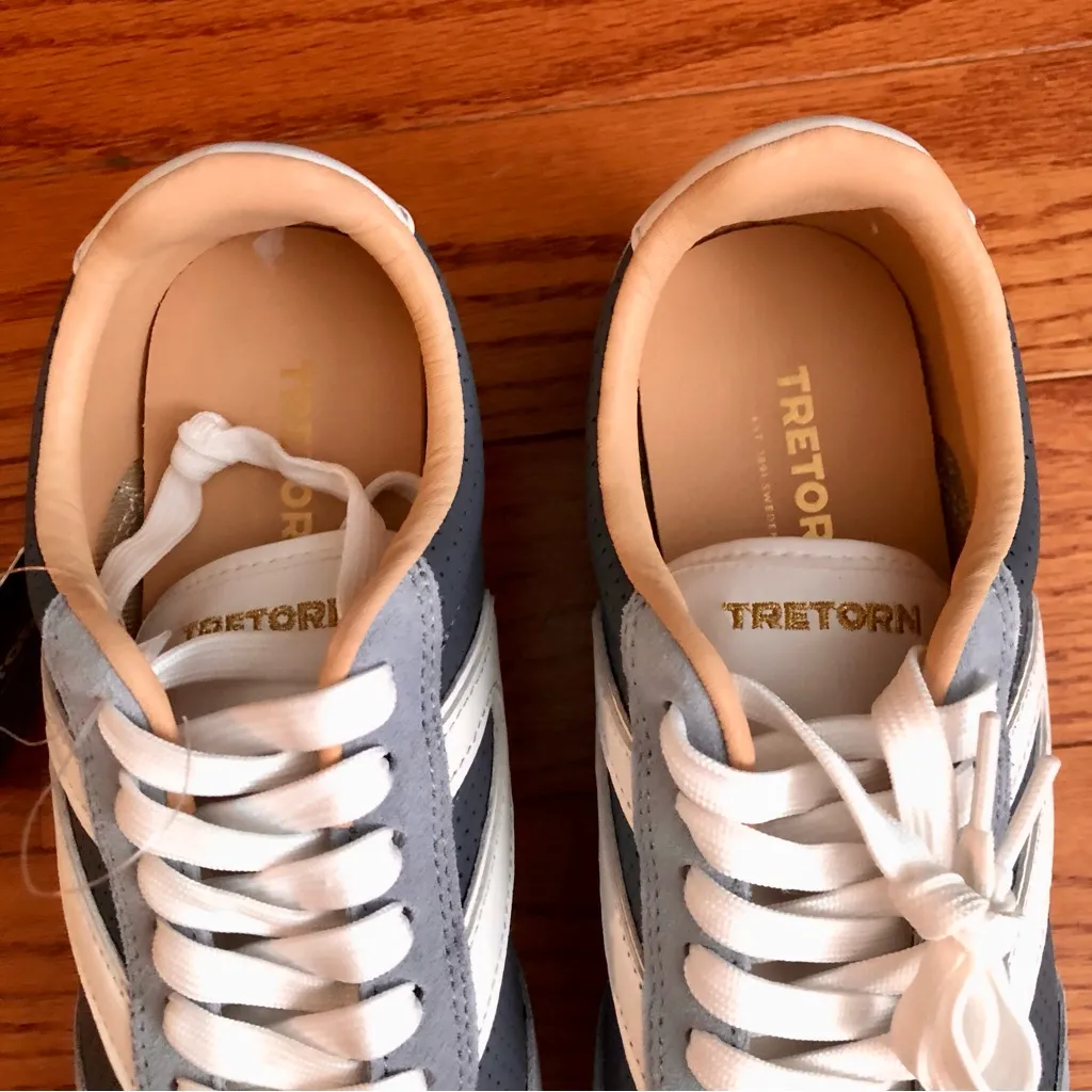 Tretorn Rawlins Sneaker Light Blue and White Sneakers Women's Size 8 NWT - Image 6