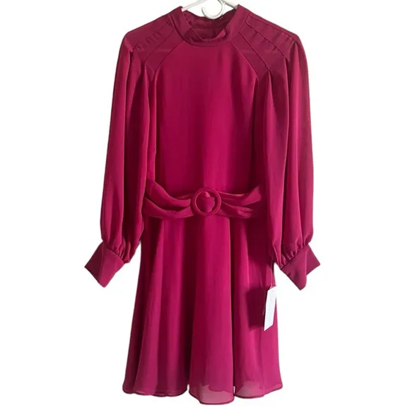 Bleecker 126 NWT Women 6 Pink 70s Barbiecore Cocktail Wedding FitandFlare Dress - Image 2