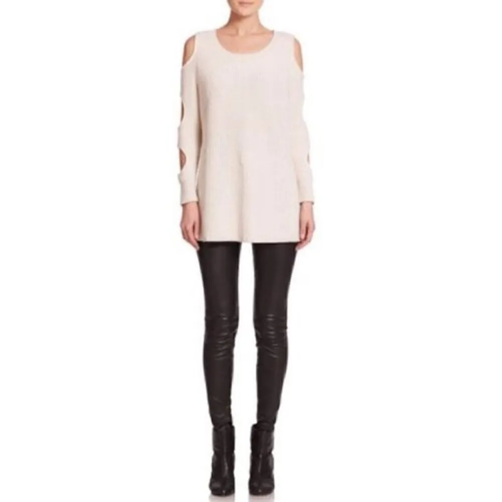 Zoe Jordan Sweater XS Galileo Wool Cashmere Cold Shoulder Cutout Sleeves Knit - Image 3