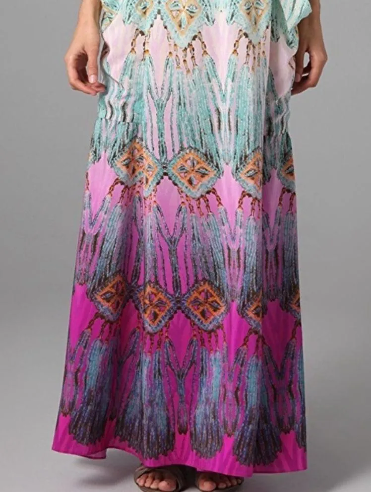 Nanette Lapore Silk Boho Dreamcatcher Maxi Dress Size 4 - Image 7