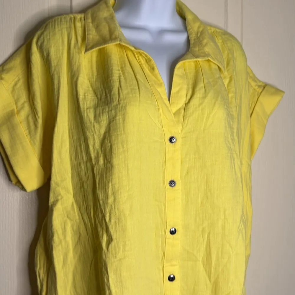 Caslon(r) Cotton Camp Shirt  Oversized - Image 4