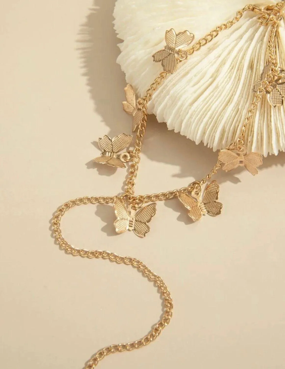 Gold Butterfly Ring Bracelet  - Image 4