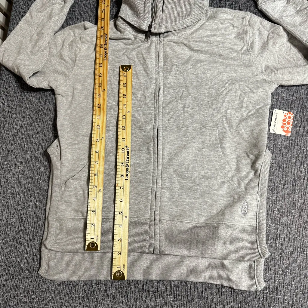 Free People Movement Baseline Zip Up Sweatshirt Jacket Gray Size XS - Image 14