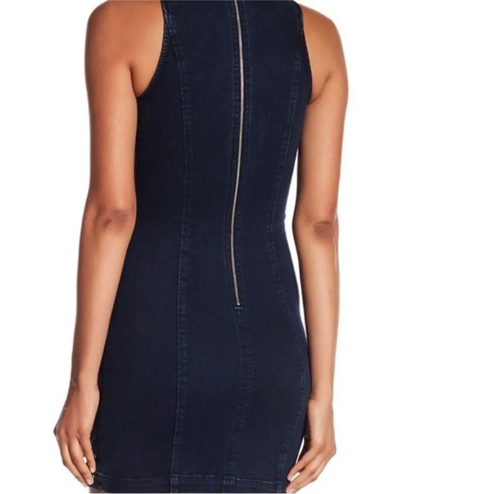 A.L.C. Valeria Lace Up Side Mini Dress Navy - Image 2