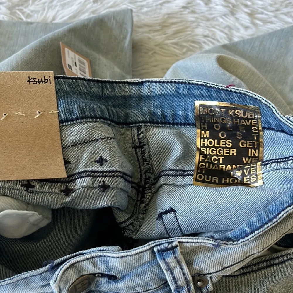 Ksubi Women’s The Goldie slim straight leg mid rise jeans in dusted copy size 26 - Image 7