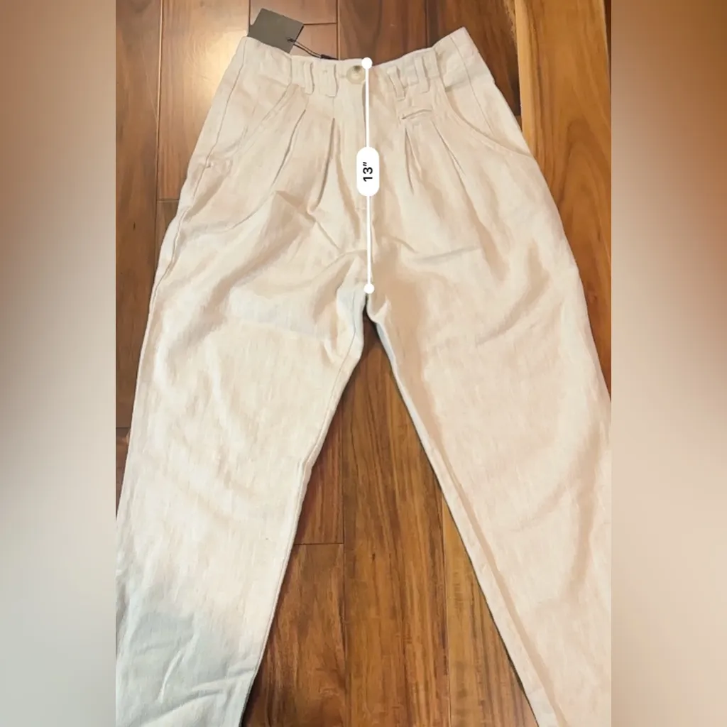 JLUXLABEL Highwaisted Linen Blend Trousers - Image 7