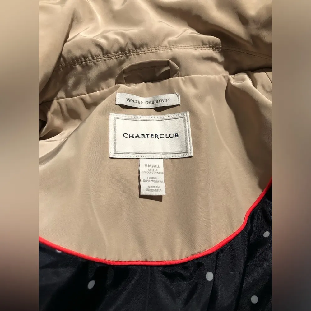 Charter Club Women's BNWOT Rain Jacket w/Detachable Hood VERY NICE!! - Image 2