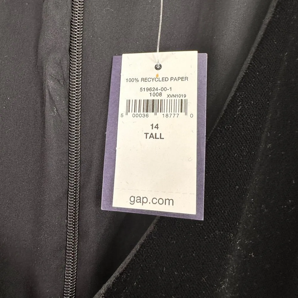 Gap Black Velvet V-Neck Jumpsuit Romper New with tags Size 14 Tall - Image 8