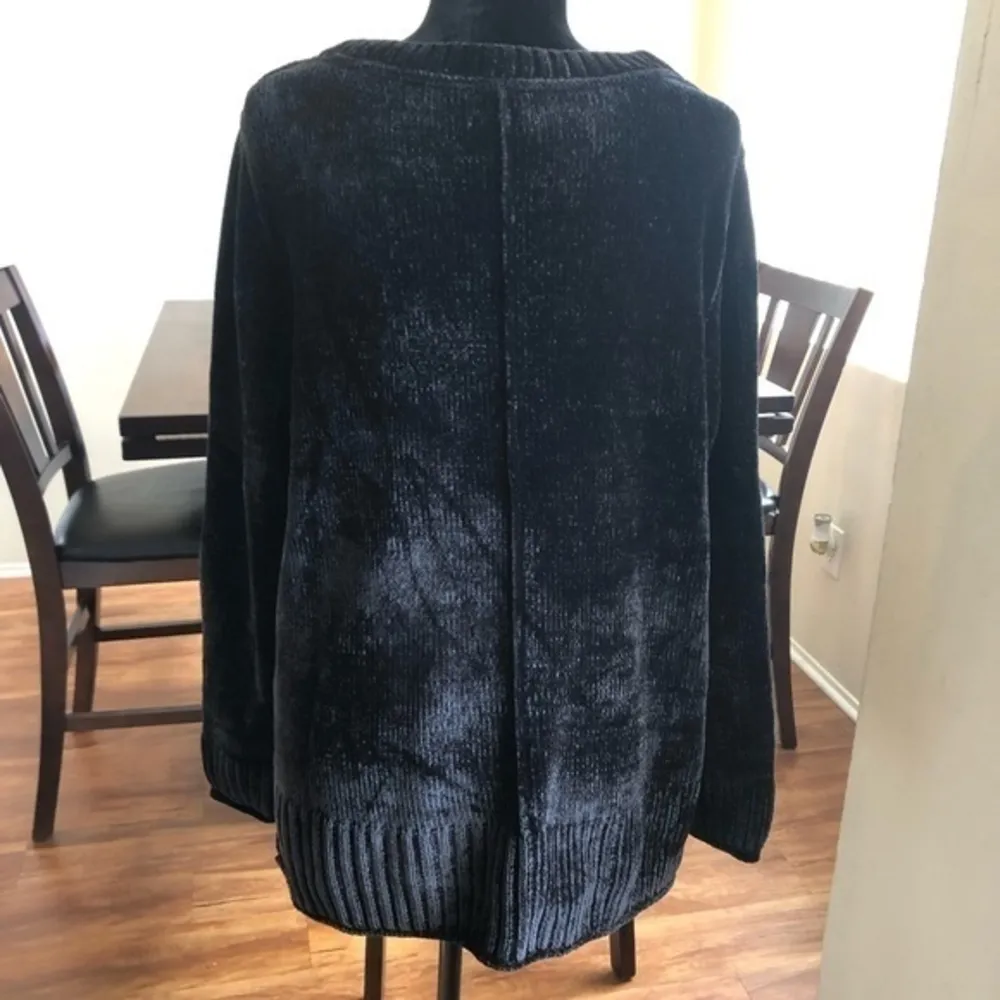 Style & Co. Black Texture Pullover Sweater sz XL - Image 5