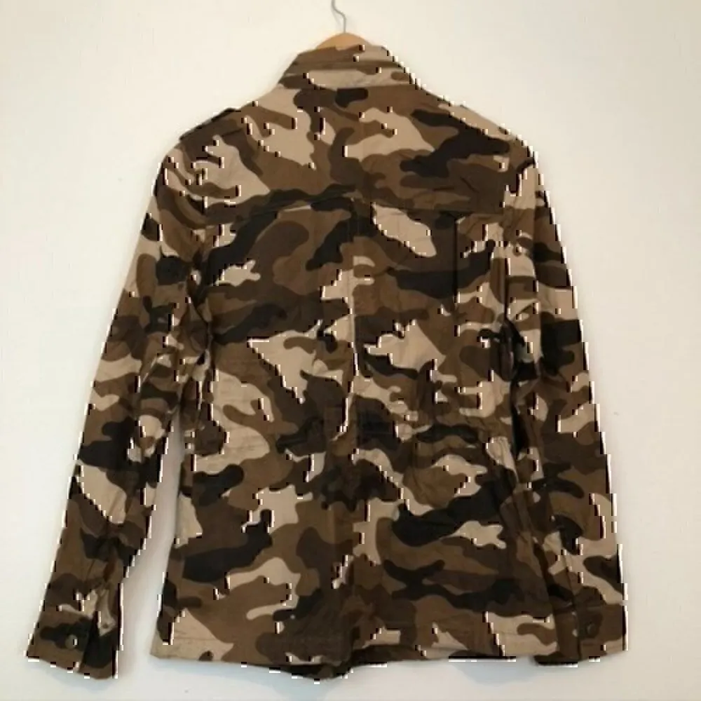 LOVE TREE JUNIORS Camouflage Camo Military Utility Fall 100% Cotton Jacket Small - Image 8