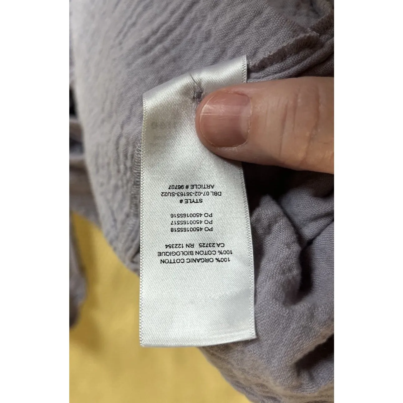 Wilfred Free Cotton Crinkle Tank Blouse Ruffle Straps Size M Purple Summer Beach - Image 9