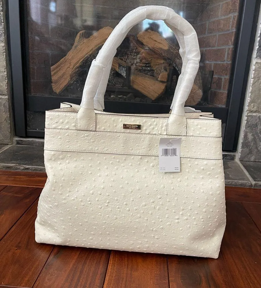 Kate Spade Charm City Ostrich Bag NWT - Image 5