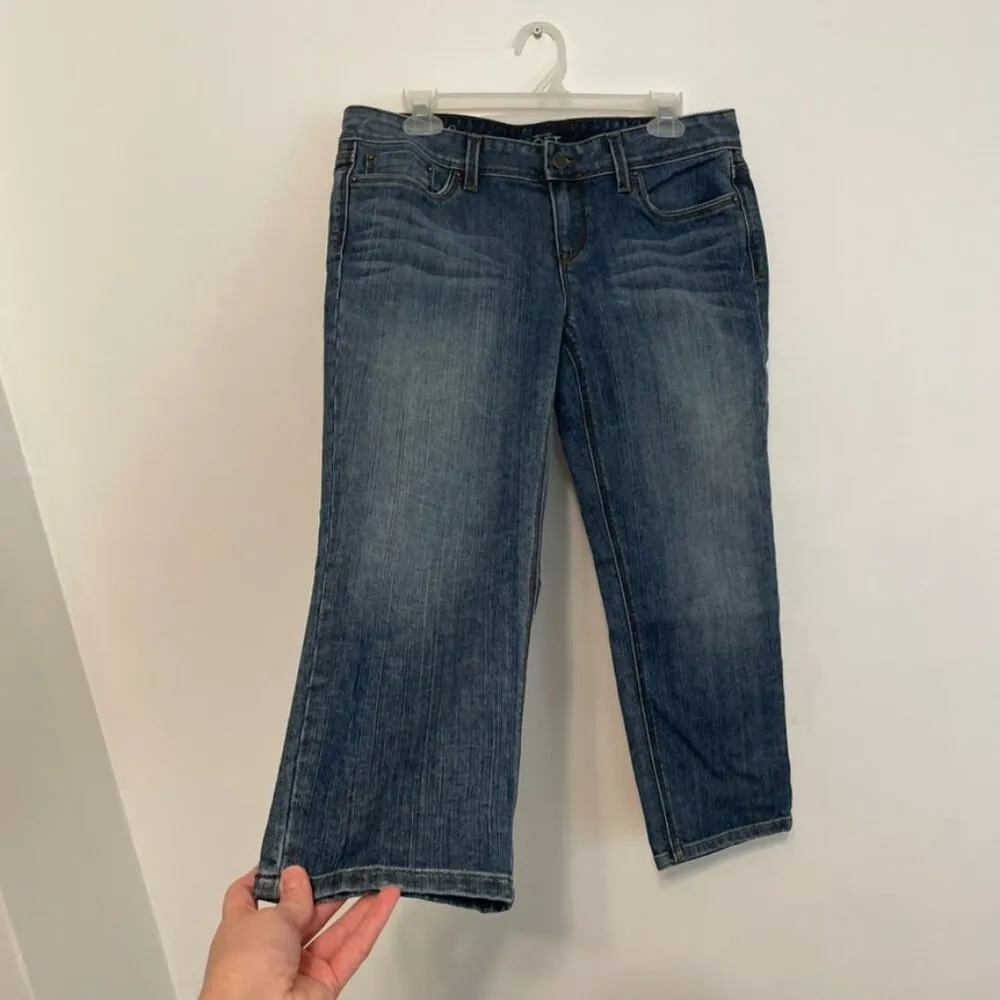 ANN TAYLOR LOFT Modern Crop Medium Wash Faded Cropped Ankle Jeans or Jean Capris - Image 7