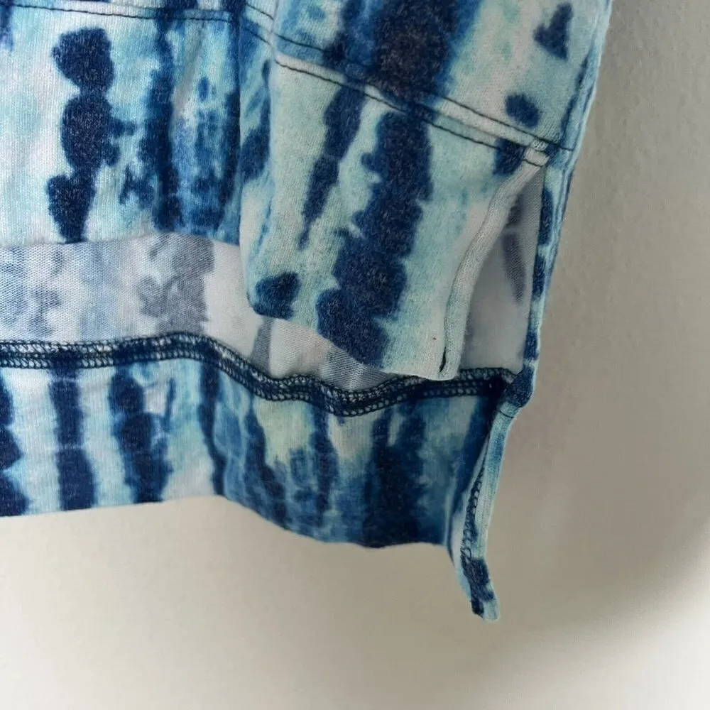 sweater tunic top leggings wear NORDSTROM BP tie dye Blue MEDIUM Hi Low NWT - Image 6