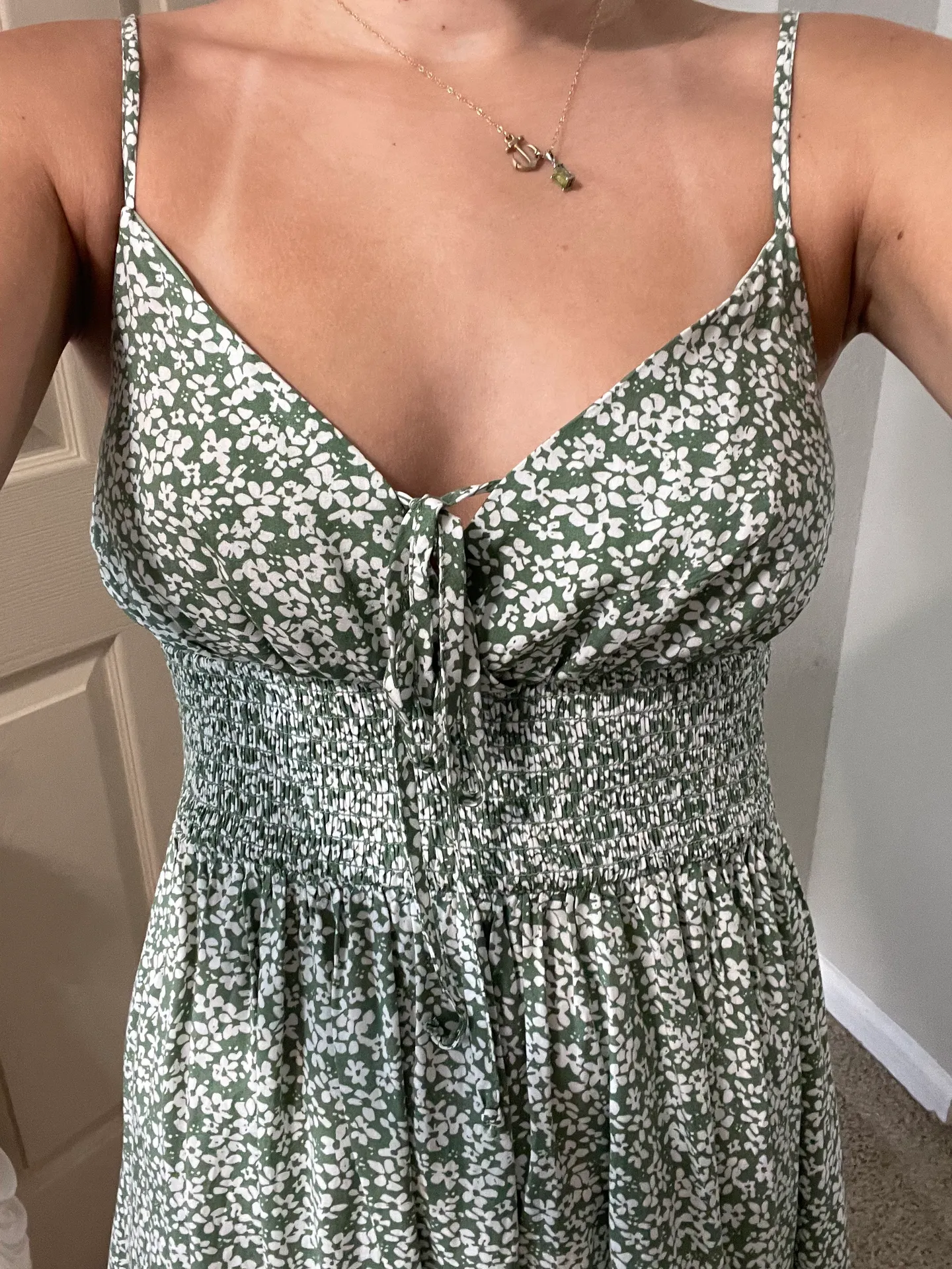 PacSun Sage Green Mini Dress - Image 4