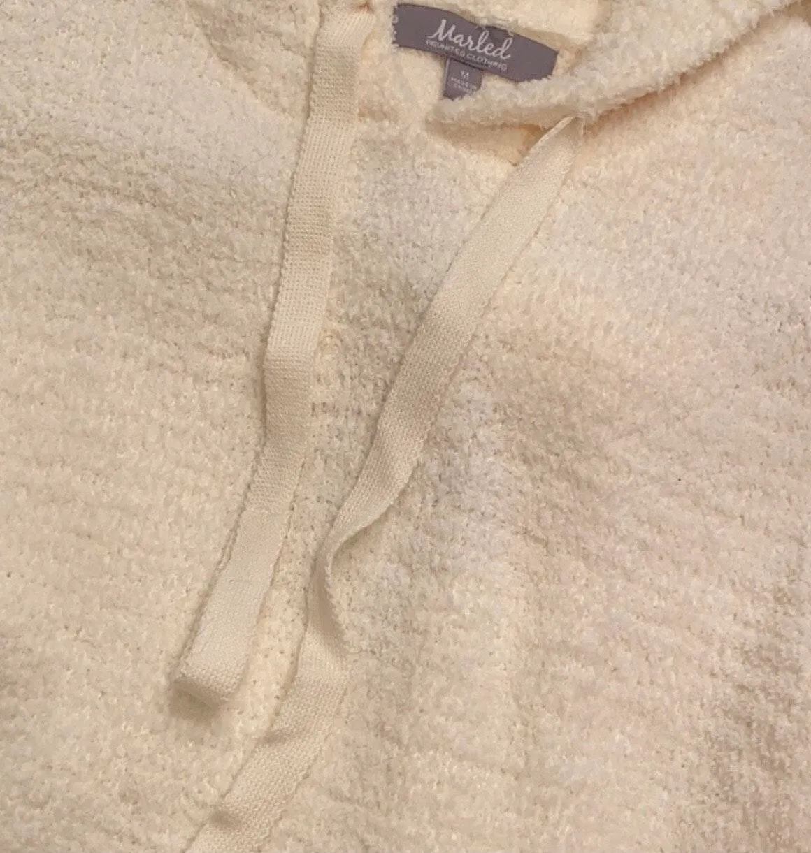 Cream Marled Pullover Sweatshirt - Image 3