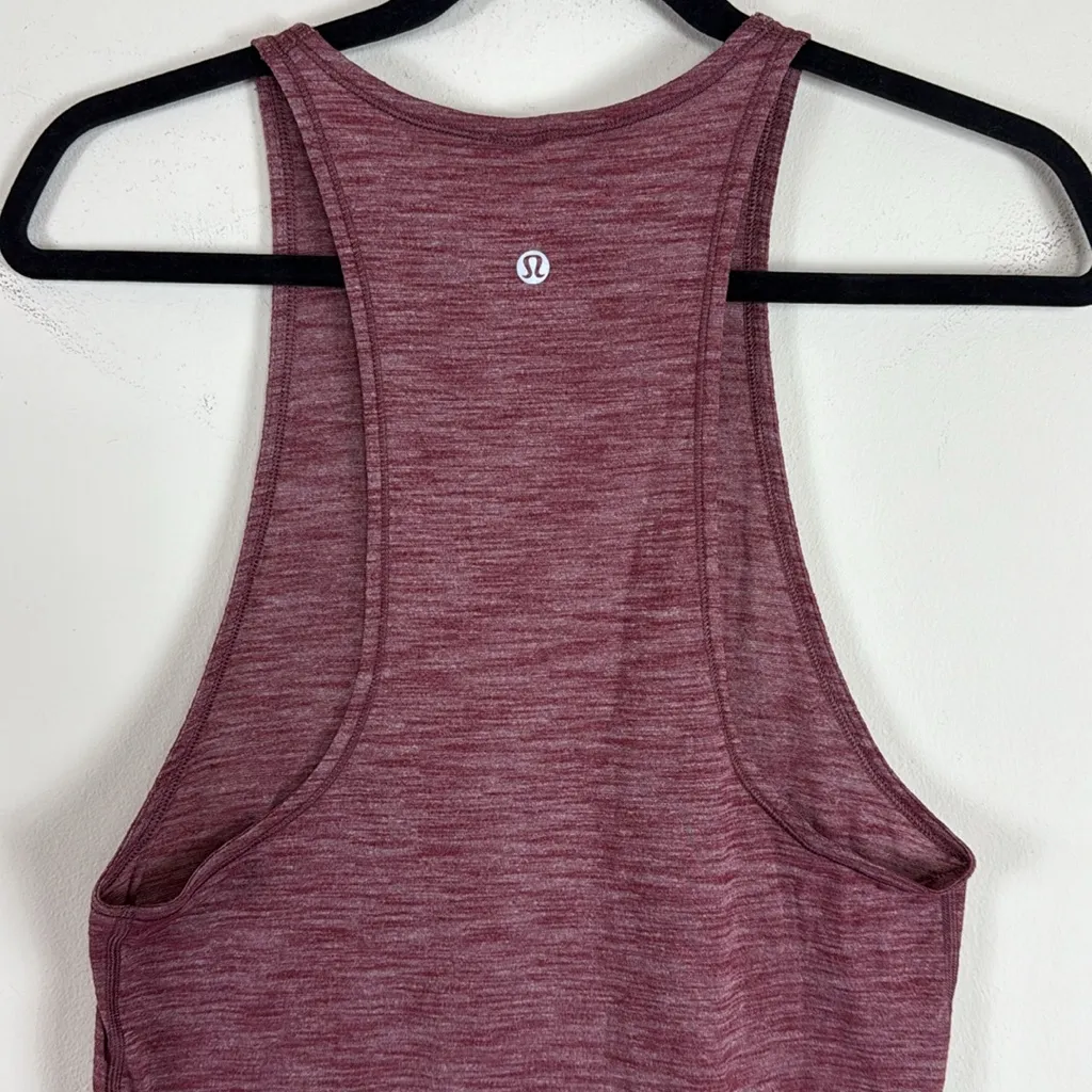 lululemon Sweat Date in Heather Burgundy Racerback Tank Top Size‎ 6 - Image 3
