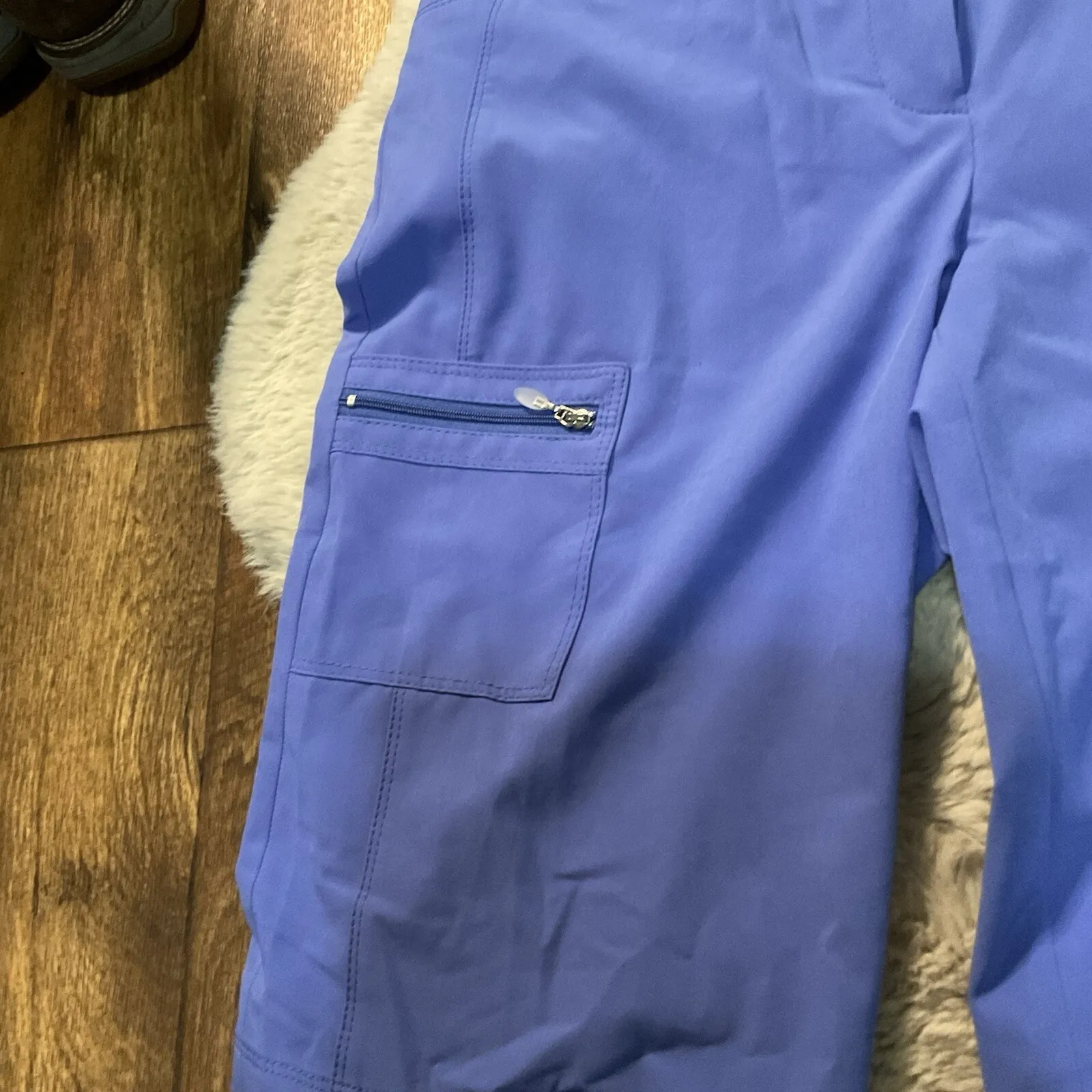 Zenergy Golf By Chico's Womens Hannah Short Purple Size 0 Zip Pocket NWT Bermuda - Image 2